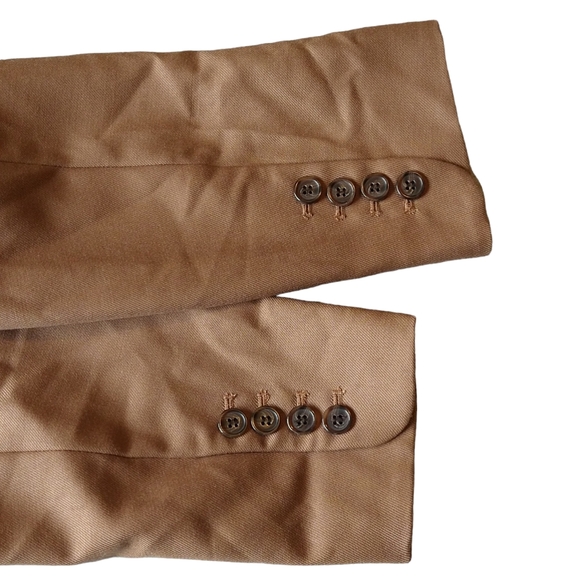 Ann Taylor Wool Blend Camel Brown 2 Button Blazer Career Professional - Picture 8 of 9